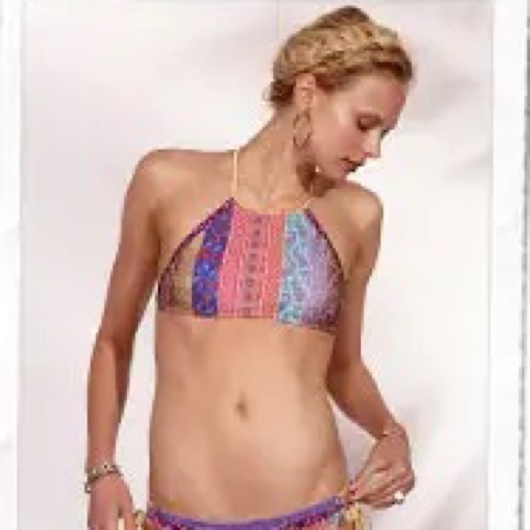 TIGERLILY Multi Ramo Apron Purple Paisley Bikini Top NWT RRP$100 - Picture 6 of 7